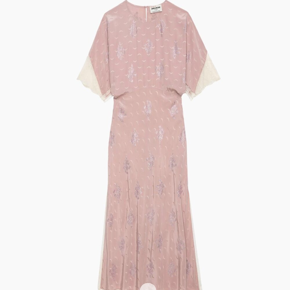 Zadig & Voltaire  Rey Silk Crystal-Embellished Midi-Dress